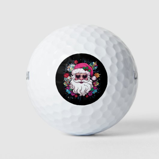Disco Pink Weihnachten Weihnachten Weihnachten Wei Golfball (Vorderseite)