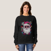 Disco Pink Weihnachten Weihnachten Weihnachten Wei Sweatshirt (Vorne ganz)