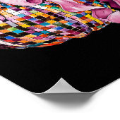 Disco Pumpkin Coquette Bow Ästhetische Herbst Dank Poster (Ecke)