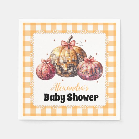Disco Pumpkin Patch Baby Dusche Serviette (Vorderseite)
