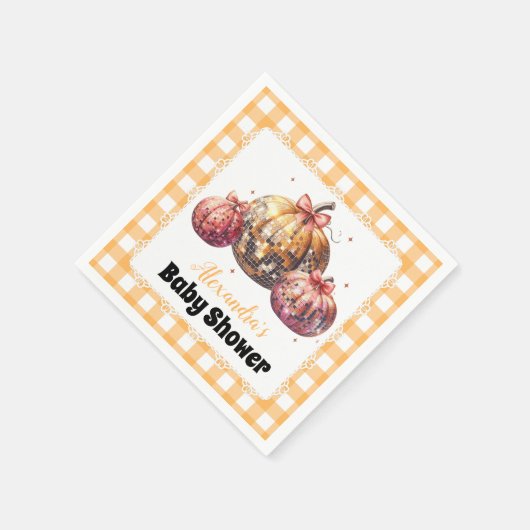 Disco Pumpkin Patch Baby Dusche Serviette (Ecke)