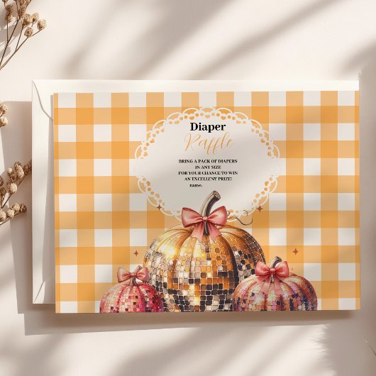 Disco Pumpkin Patch Kinderdusche Raffle Diapper Begleitkarte