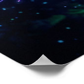 Disco Qualle Neon Abgrund Poster (Ecke)