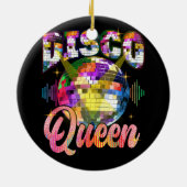 Disco Queen 70er Themed Dancing 70 Ball Cost Keramik Ornament (Hinten)