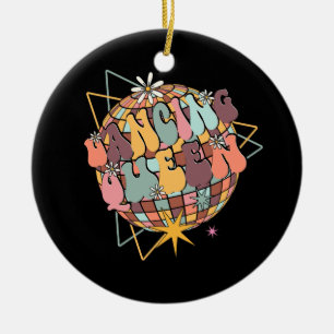 Disco Queen Dance Mama Dancing Queen Vintag Retro Keramik Ornament