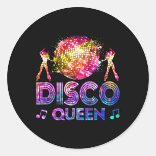 Disco Queen - Disco der 70er Jahre Themenwelt der  Runder Aufkleber
