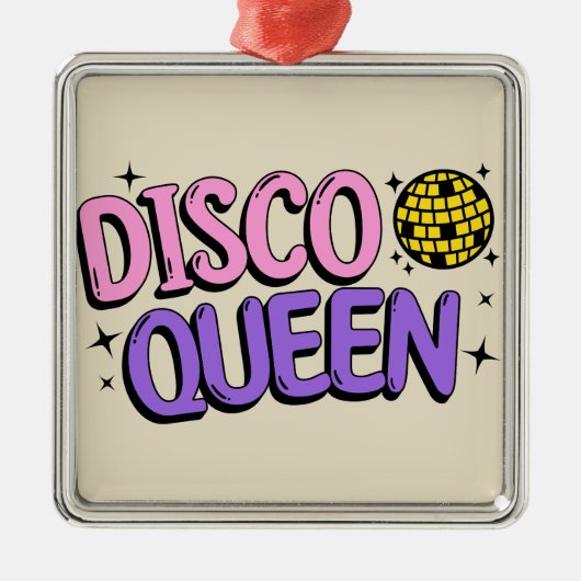 Disco Queen Ornament Aus Metall (Vorne)