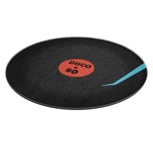 Disco Record Cutting Board Modernes Retro-Design Schneidebrett (Ecke)