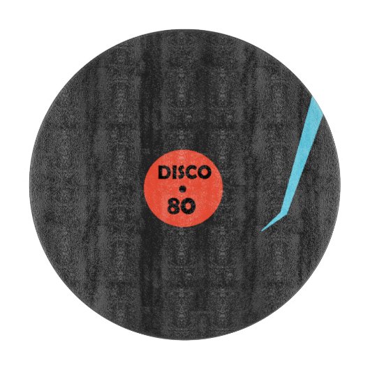 Disco Record Cutting Board Modernes Retro-Design Schneidebrett (Vorderseite)