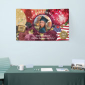 Disco Red Ball, USA Flag Willkommen Banner (Messeveranstaltung)