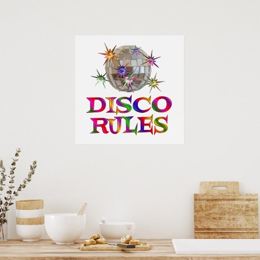 Disco-Regeln Poster (Küche)