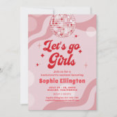 Disco Retro 70er Bachelorette Einladung (Vorderseite)