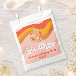 Disco Retro 70er Red Orange Geburtstagsparty Geschenktütchen