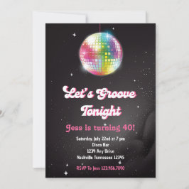 Disco-Retro 70er Tanzparty Einladung