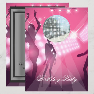 Disco-Retro-Geburtstagseinladung Einladung
