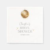 Disco Retro Party Brautparty Serviette (Vorderseite)