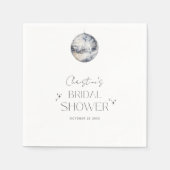 Disco Retro Party Brautparty Serviette (Vorderseite)