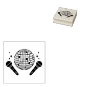 DISCO RETRO PARTY BRIEFMARKE GUMMISTEMPEL (Stempel)