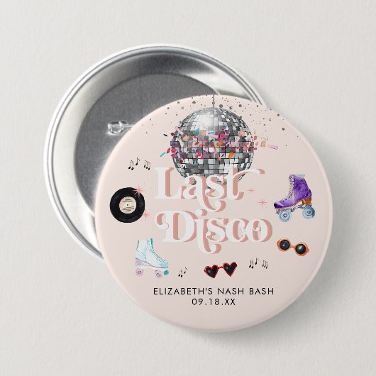 Disco Retro Roller Skaten | Bachelorette Button (Vorne & Hinten)