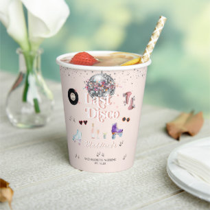 Disco Retro Roller Skaten Bachelorette Pappbecher