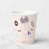 Disco Retro Roller Skaten | Bachelorette Pappbecher (Rückseite)