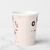 Disco Retro Roller Skaten | Bachelorette Pappbecher (Rechts)