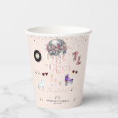 Disco Retro Roller Skaten | Bachelorette Pappbecher (Vorderseite)