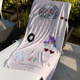 Disco Retro Rollschuhfahren   Junggesellinnenabsch Strandtuch