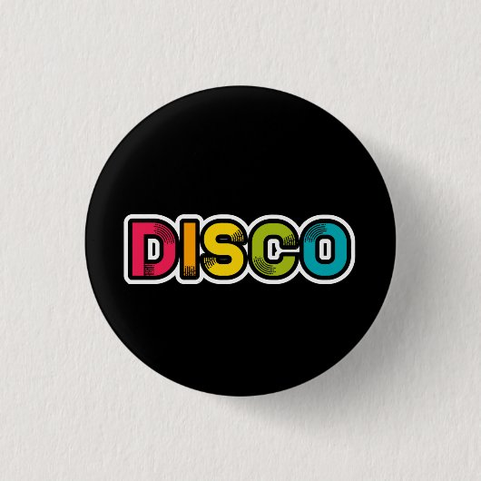DISCO Retro-Vinyl Button (Vorderseite)