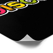 DISCO Retro-Vinyl Poster (Ecke)