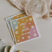 Disco Retro Wedding Cocktail Napkins Serviette