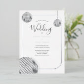 Disco Retro Wedding Folieneinladung (Stehend vorne)