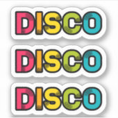 DISCO-Retrovinyl Aufkleber (Vorderseite)