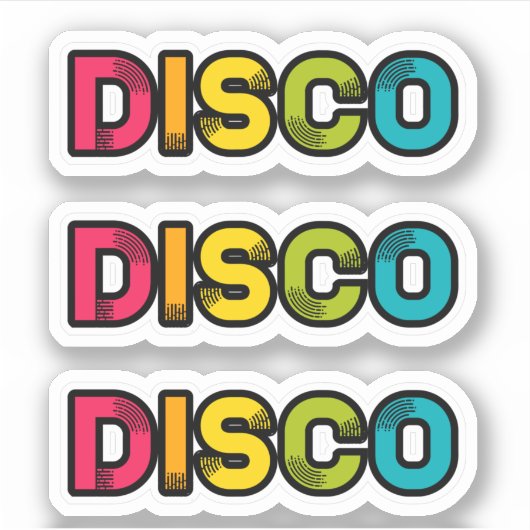 DISCO-Retrovinyl Aufkleber (Vorderseite)