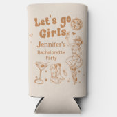 Disco Rodeo Cowgirl Bachelorette Cooler Selters Dosenkühler (Vorderseite)