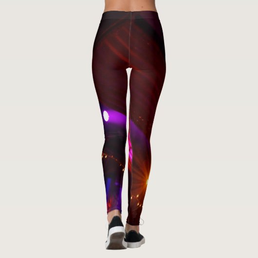 Disco-rote "Luxe" Leggings (Rückseite)
