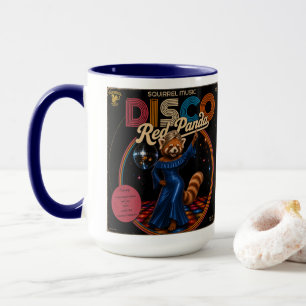 Disco-Roter Panda Tasse