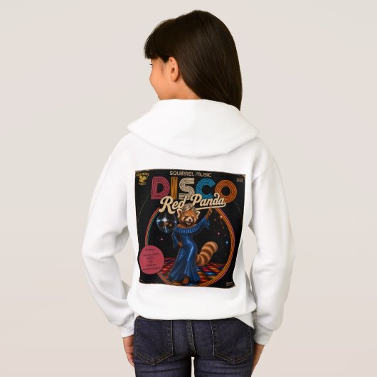 Disco-Rotpanda Hoodie (Schwarz voll)