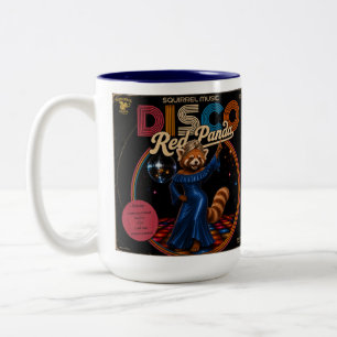 Disco-Rotpanda  Zweifarbige Tasse