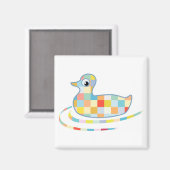 Disco Rubber Ducky Magnet (Vorderseite/Rückseite)