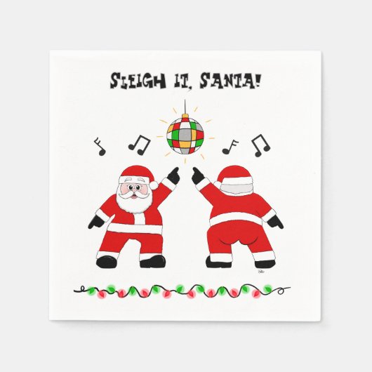 Disco Santa 2 Serviette (Vorderseite)