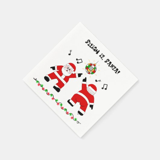 Disco Santa 2 Serviette (Ecke)