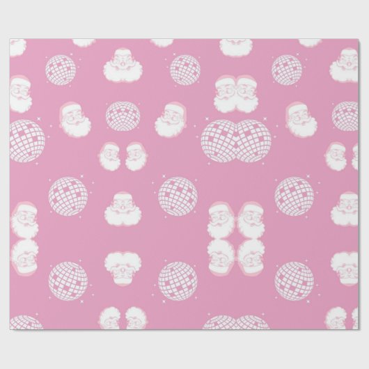 Disco Santa Christmas Geschenkpapier (Flach)