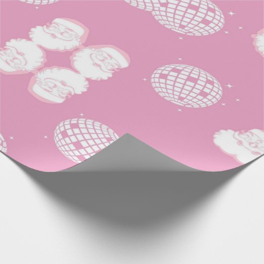 Disco Santa Christmas Geschenkpapier (Ecke)
