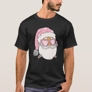 Disco Santa Claus Rosa Weihnachten Rosa T-Shirt