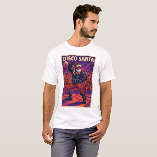 Disco Santa Gay T-Shirt | Gay Pride for Men | LGBT (Vorne ganz)