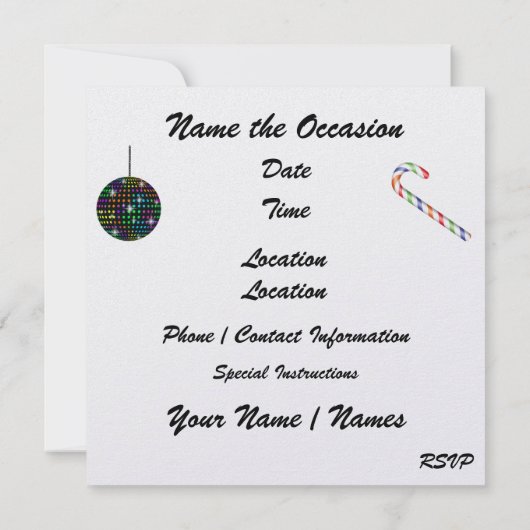 DISCO Santa - Party - SRF Einladung (Rückseite)