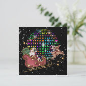 DISCO Santa - Party - SRF Einladung (Stehend Vorderseite)