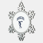 Disco Schneeflocken Zinn-Ornament (Rechts)