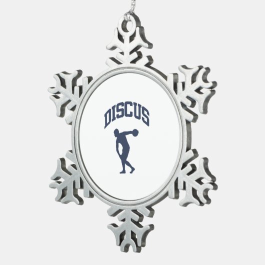 Disco Schneeflocken Zinn-Ornament (Rechts)